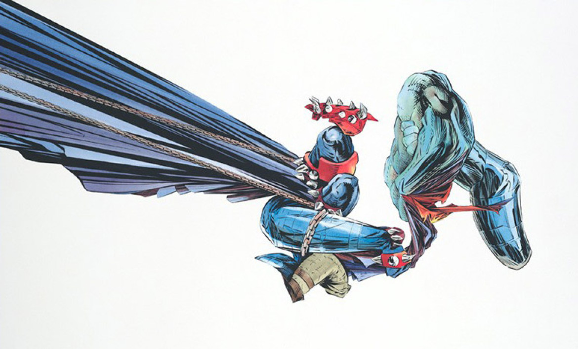 Aaron Noble, Pawn Checks King, 2008, gouache on watercolor paper, 21 x 35 inches