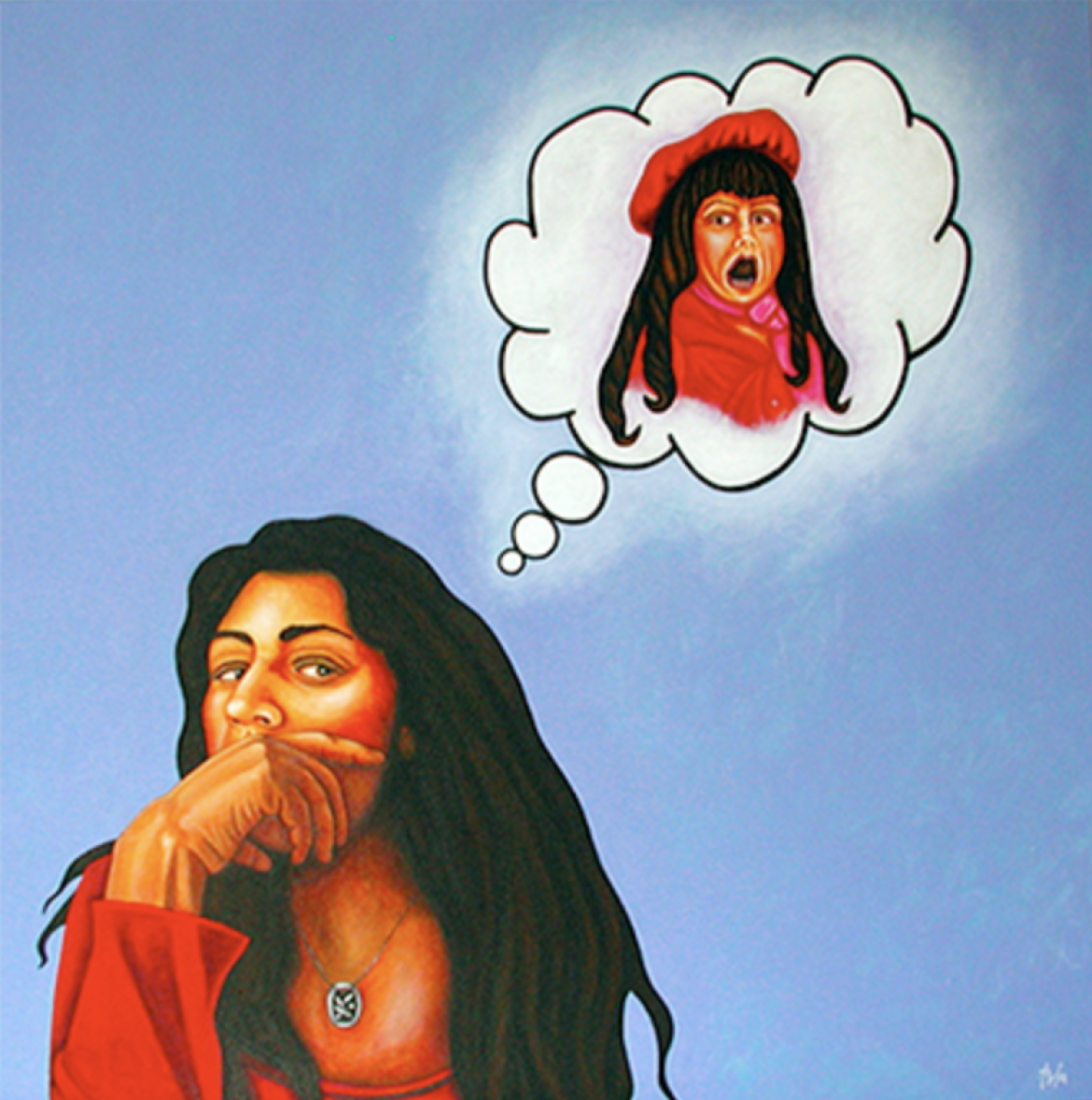 Pola López, Inner Scream, 2008, acrylic on canvas, 36 x 36 inches