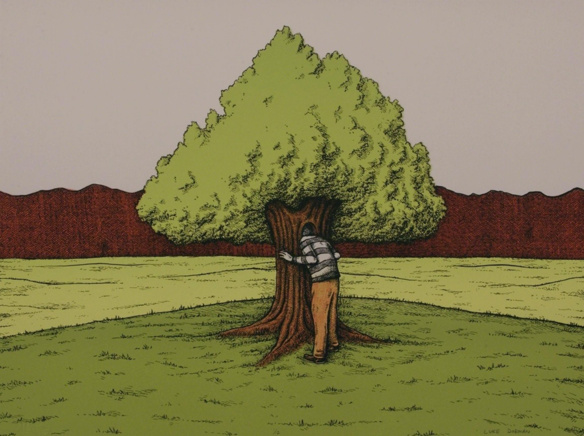 Luke Dorman, Looking for a Place to Get Lost, 2008 Six-Color Lithograph, 14 1/2 × 19 1/2 in, Edition of 10